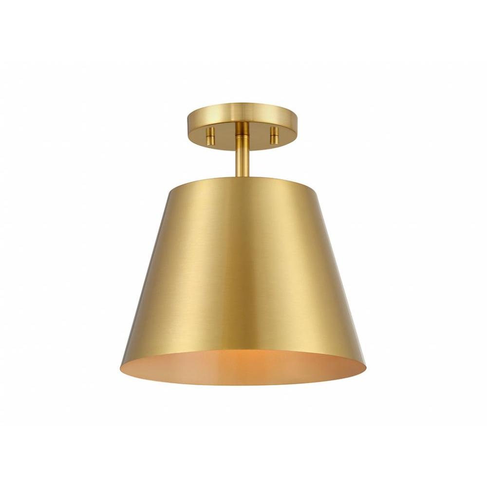 1-Light Ceiling Light in Natural Brass