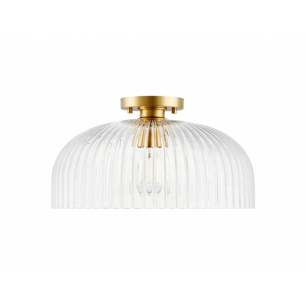 1-Light Ceiling Light in Natural Brass