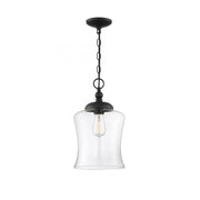 1-Light Pendant in Matte Black