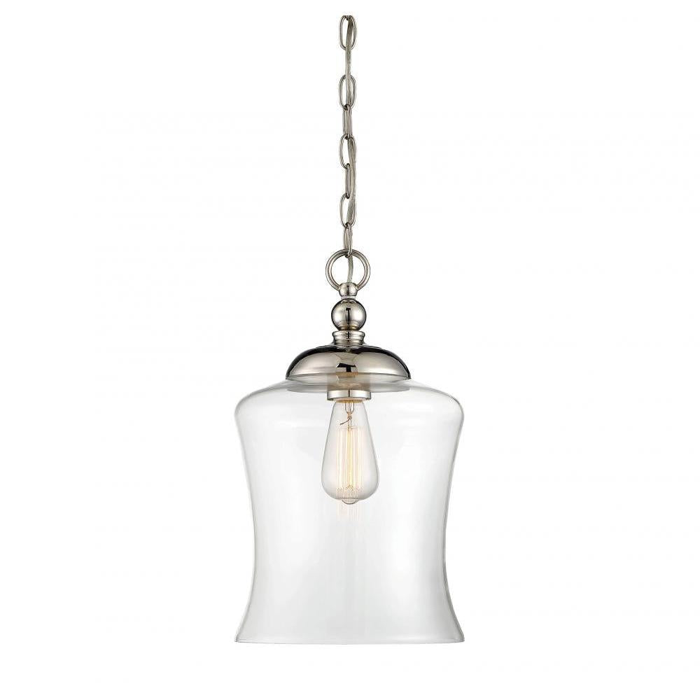 1-Light Mini Pendant in Polished Nickel