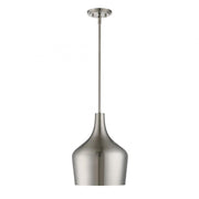 1-Light Pendant in Brushed Nickel