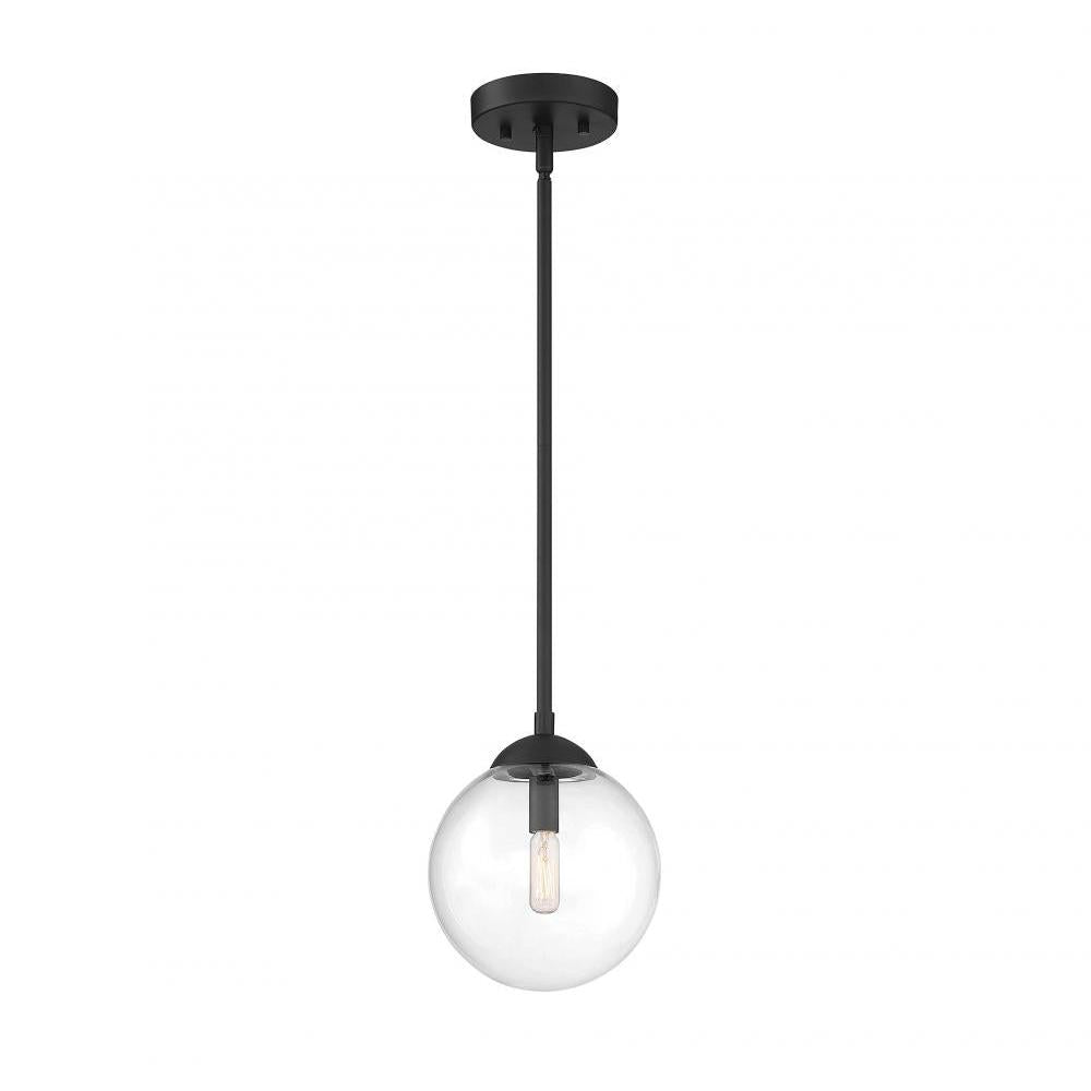 1-Light Mini Pendant in Matte Black