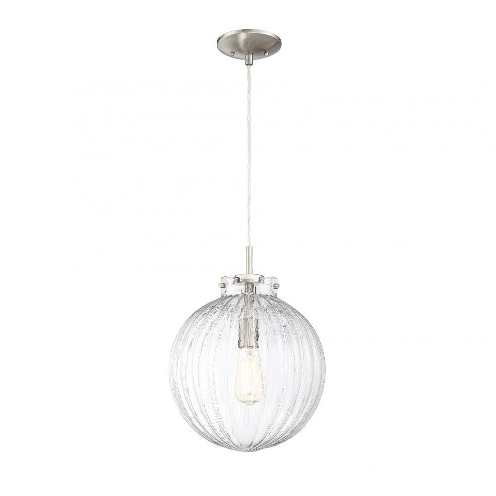 1-Light Mini Pendant in Brushed Nickel