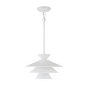 1-Light Pendant in White