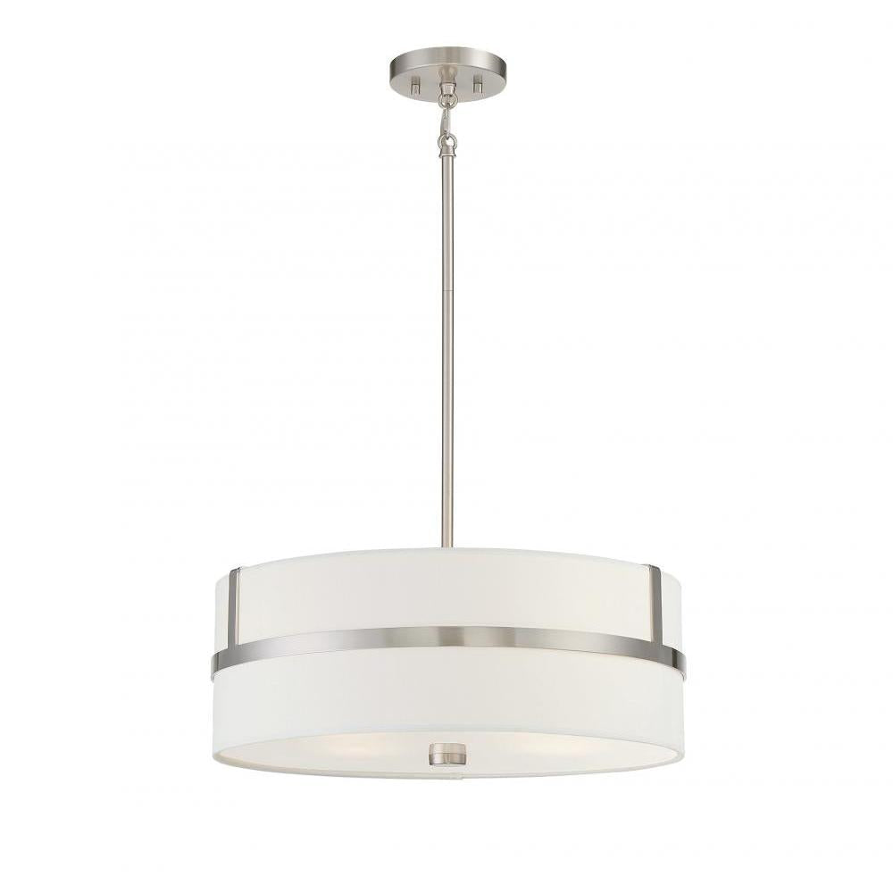 4-Light Pendant in Brushed Nickel