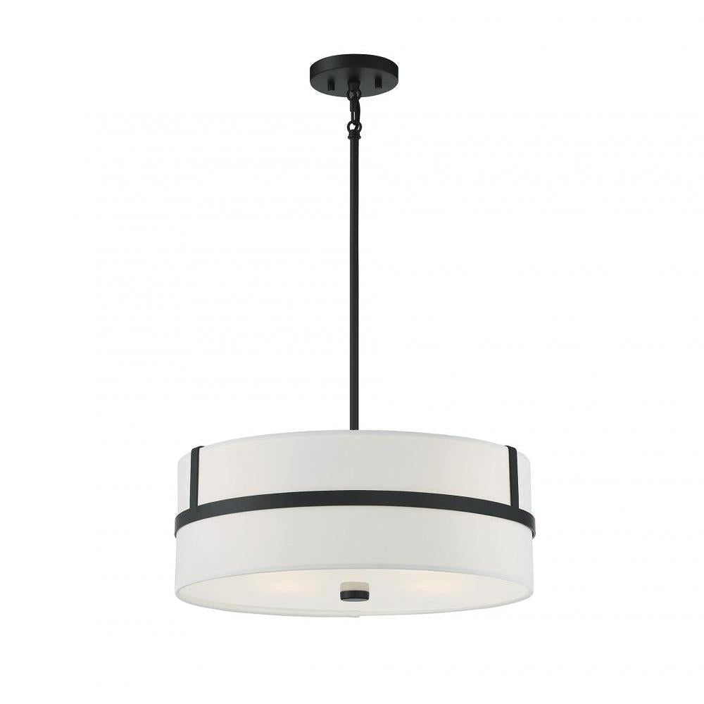 4-Light Pendant in Matte Black