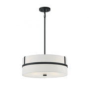4-Light Pendant in Matte Black