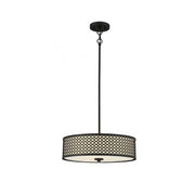 3-Light Pendant in Matte Black