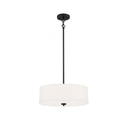 3-Light Pendant in Matte Black