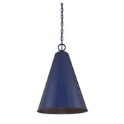1-Light Pendant in Navy Blue