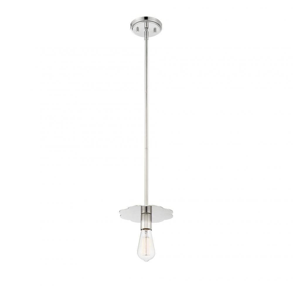1-Light Mini Pendant in Polished Nickel