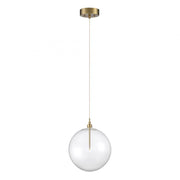 1-Light Pendant in Natural Brass