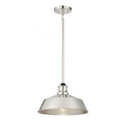 1-Light Pendant in Polished Nickel