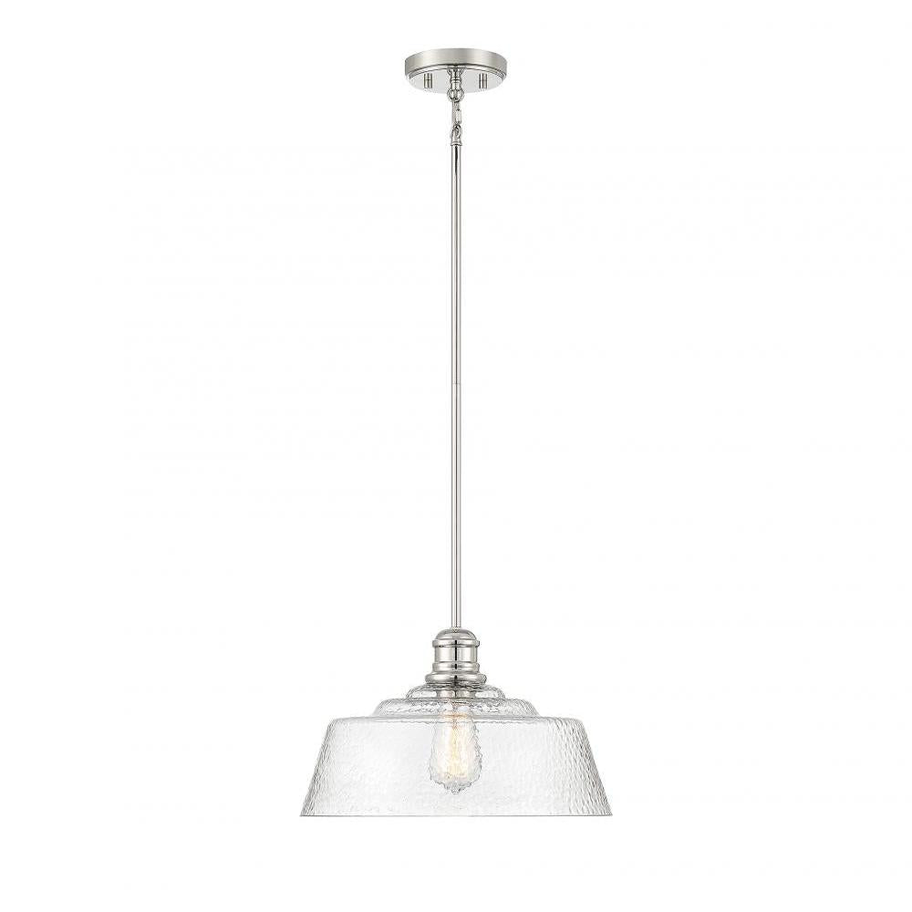 1-Light Pendant in Polished Nickel