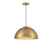1-Light Pendant in Natural Brass