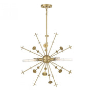 5-Light Pendant in Natural Brass
