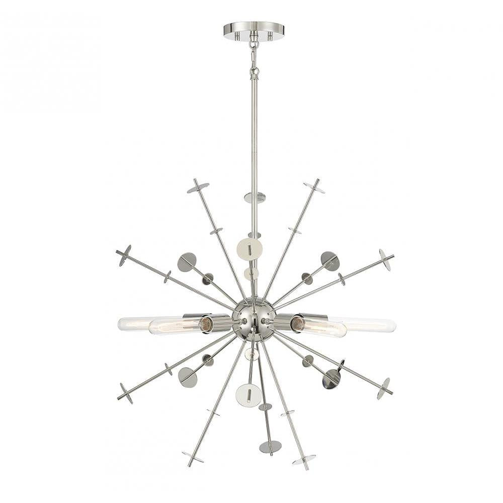 5-Light Pendant in Polished Nickel