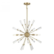 5-Light Pendant in Natural Brass