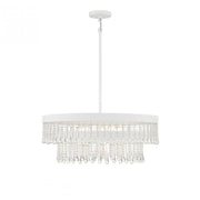 6-Light Pendant in Bisque White