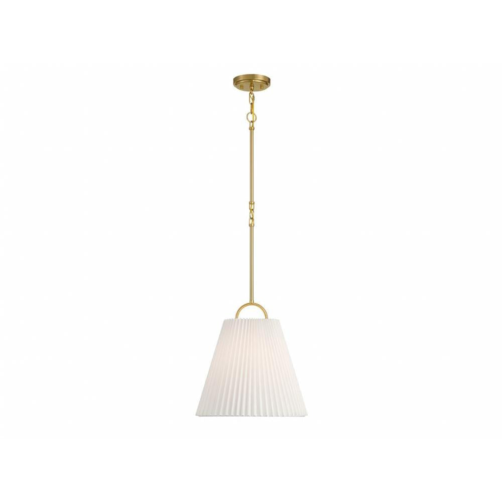 1-Light Pendant in Natural Brass