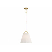 1-Light Pendant in Natural Brass