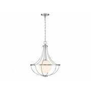 1-Light Pendant in Brushed Nickel