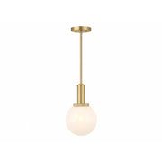 1-Light Pendant in Natural Brass