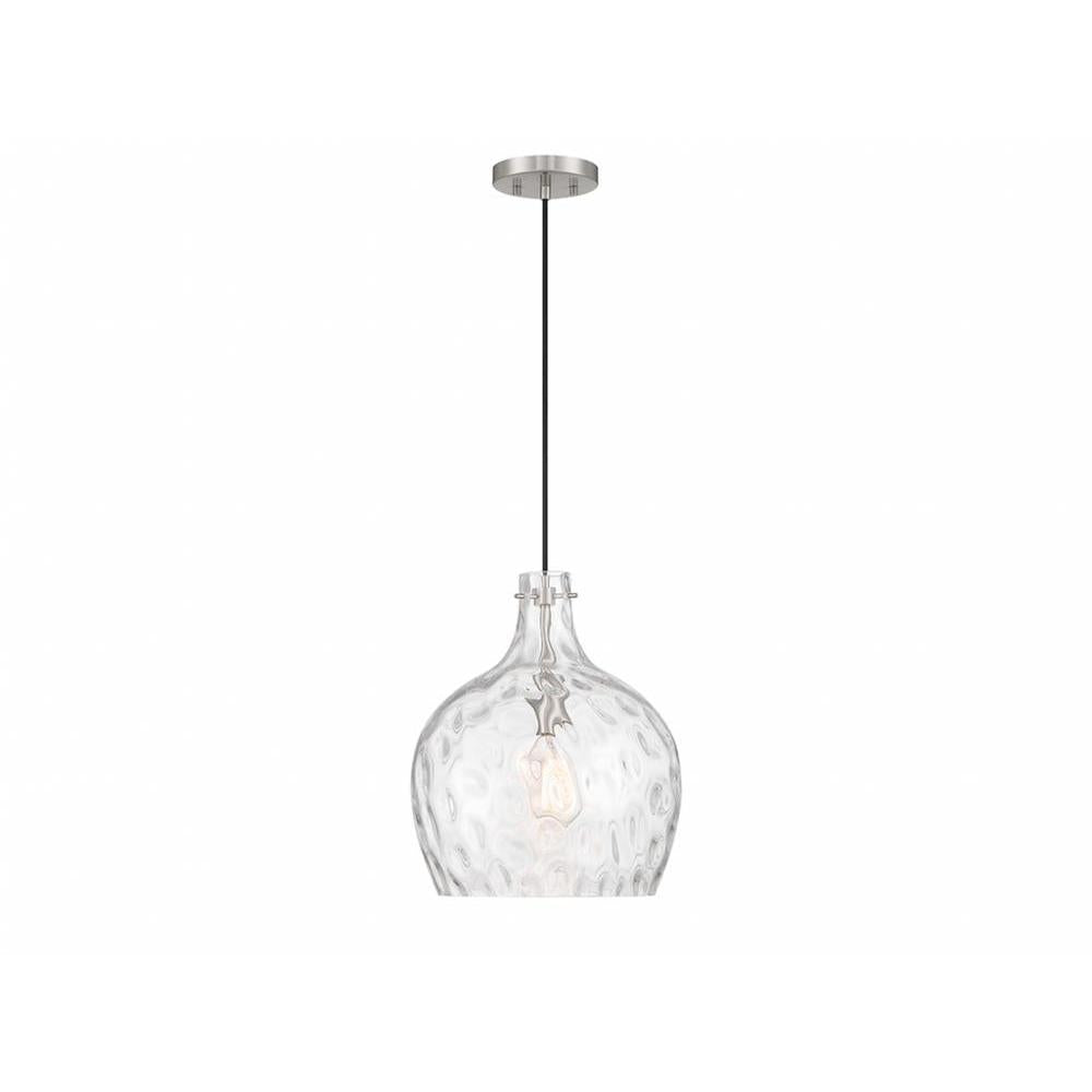 1-Light Pendant in Brushed Nickel