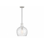 1-Light Pendant in Brushed Nickel