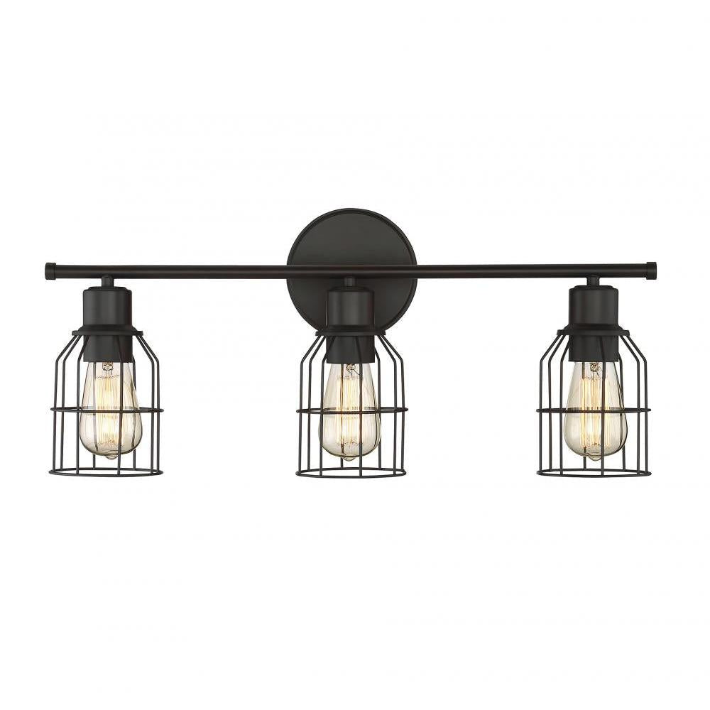 3-Light Bathroom Vanity Light in Oil Rubbed Bronze
