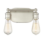 2-Light Bathroom Vanity Light in Brushed Nickel