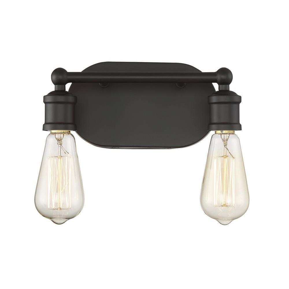 2-Light Bathroom Vanity Light in Oil Rubbed Bronze
