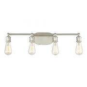 4-Light Bathroom Vanity Light in Brushed Nickel