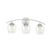 3-Light Bathroom Vanity Light in Brushed Nickel
