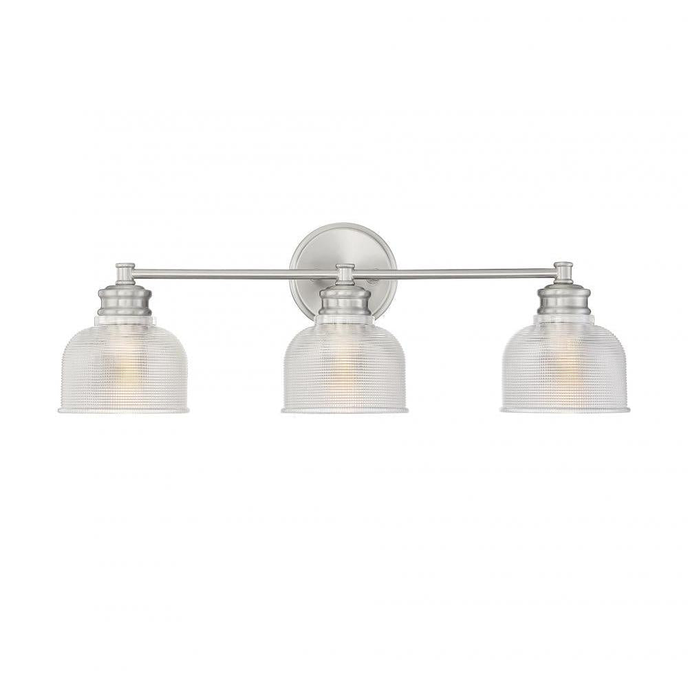 3-Light Bathroom Vanity Light in Brushed Nickel