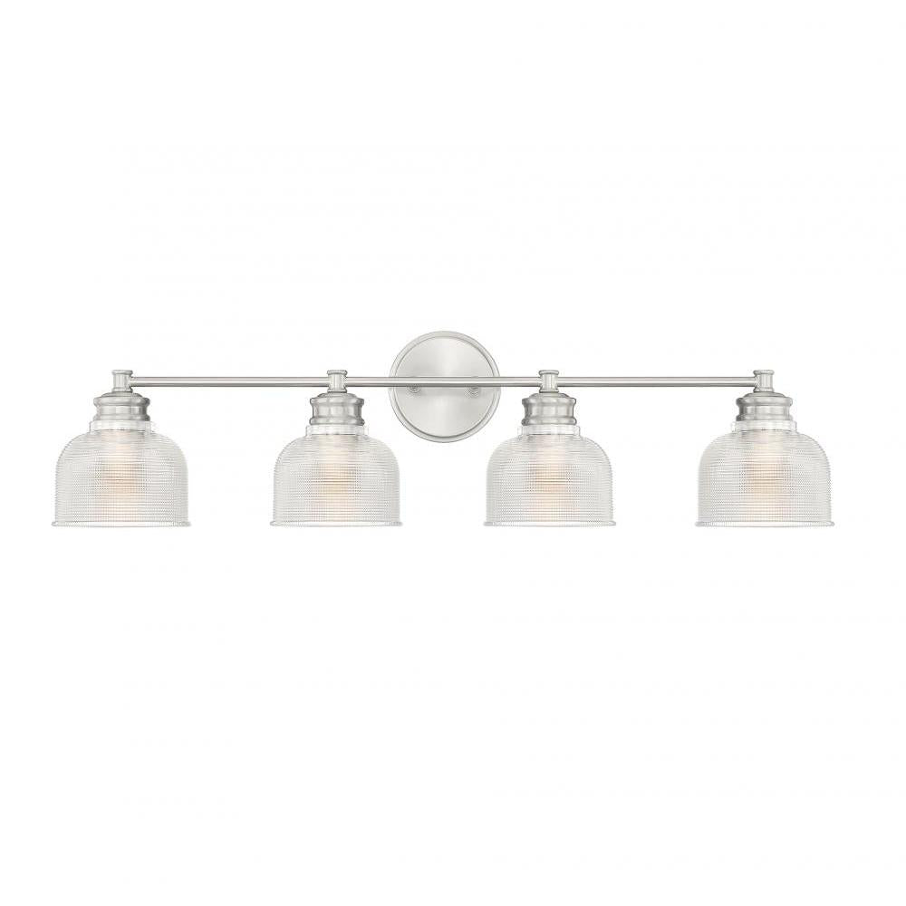 4-Light Bathroom Vanity Light in Brushed Nickel