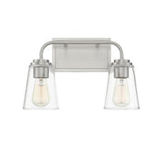2-Light Bathroom Vanity Light in Brushed Nickel
