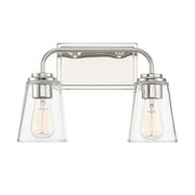 2-Light Bathroom Vanity Light in Polished Nickel