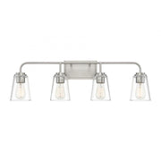 4-Light Bathroom Vanity Light in Brushed Nickel