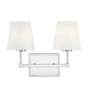 2-Light Bathroom Vanity Light in Polished Nickel