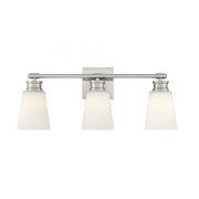 3-Light Bathroom Vanity Light in Brushed Nickel