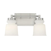 2-Light Bathroom Vanity Light in Brushed Nickel