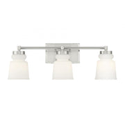 3-Light Bathroom Vanity Light in Brushed Nickel