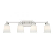 4-Light Bathroom Vanity Light in Brushed Nickel