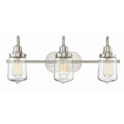 3-Light Bathroom Vanity Light in Brushed Nickel