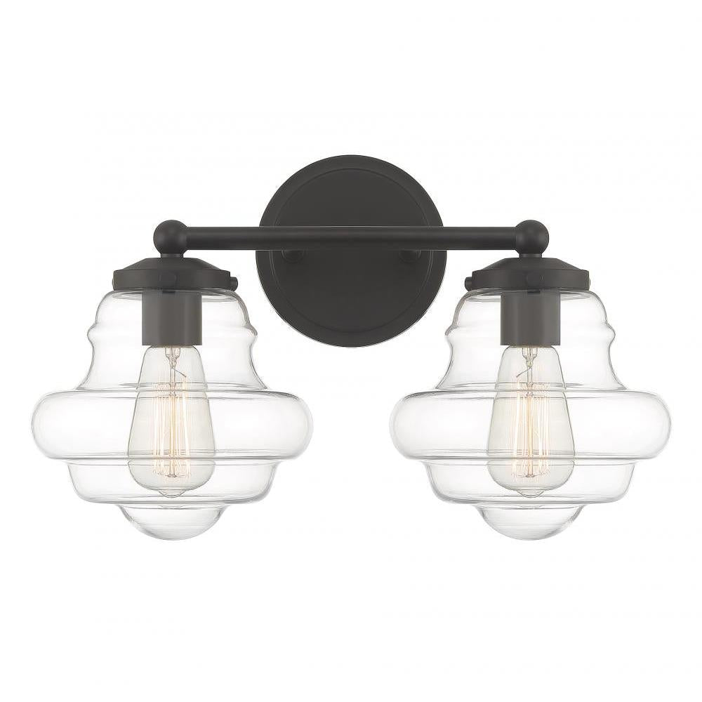 2-Light Bathroom Vanity Light in Oil Rubbed Bronze