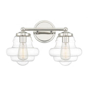 2-Light Bathroom Vanity Light in Polished Nickel