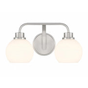 2-Light Bathroom Vanity Light in Brushed Nickel
