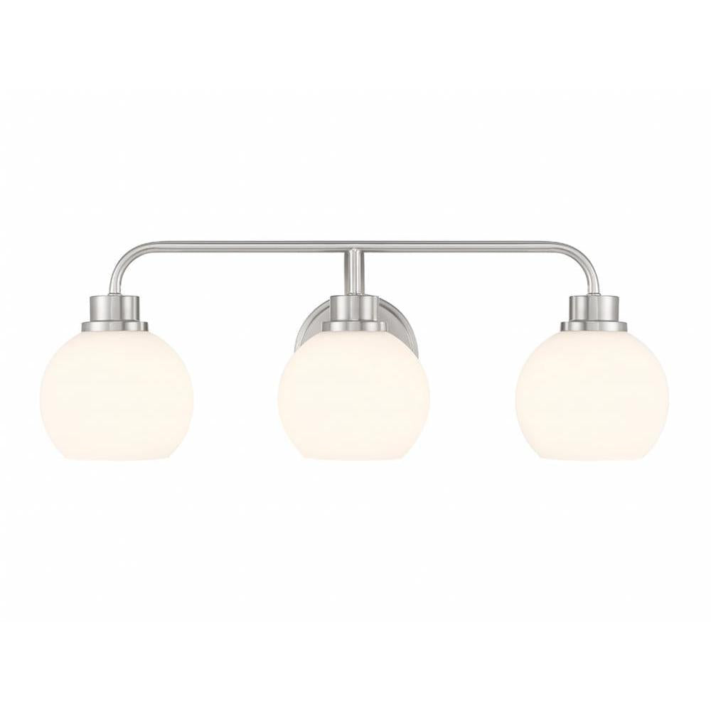 3-Light Bathroom Vanity Light in Brushed Nickel