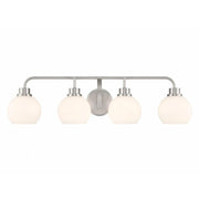 4-Light Bathroom Vanity Light in Brushed Nickel